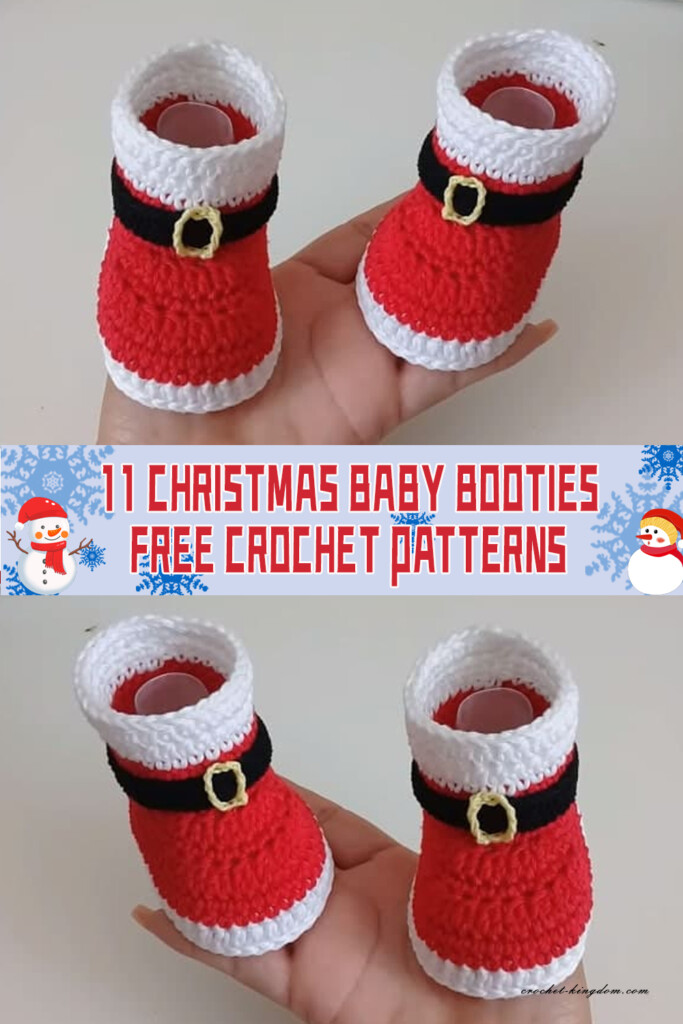 11 Christmas Baby Booties Crochet Patterns FREE IGOODideas