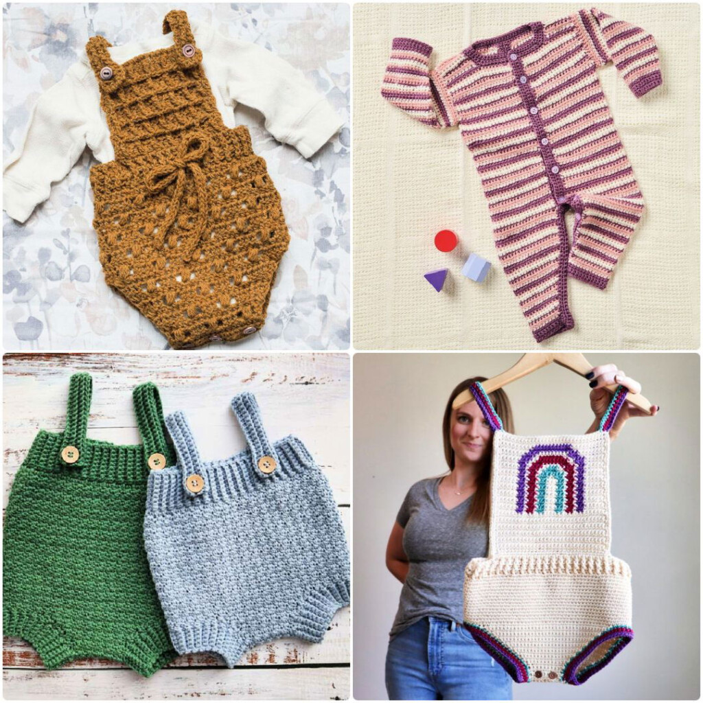 15 Free Crochet Baby Romper Patterns PDF Pattern 