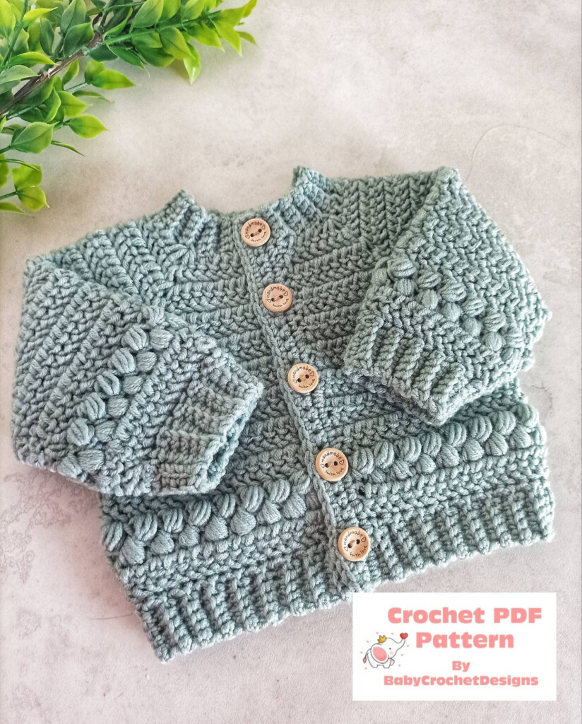 17 Crochet Baby Boy Cardigan Patterns Hookfully