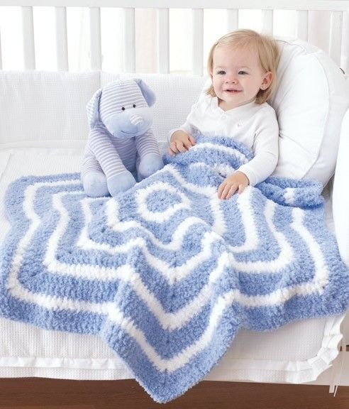 2 BABY BLANKET USING BERNAT PIPSQUEAK YARN
