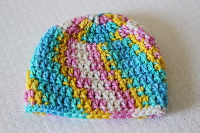 30 Minute Crochet Newborn Baby Beanie Sewrella