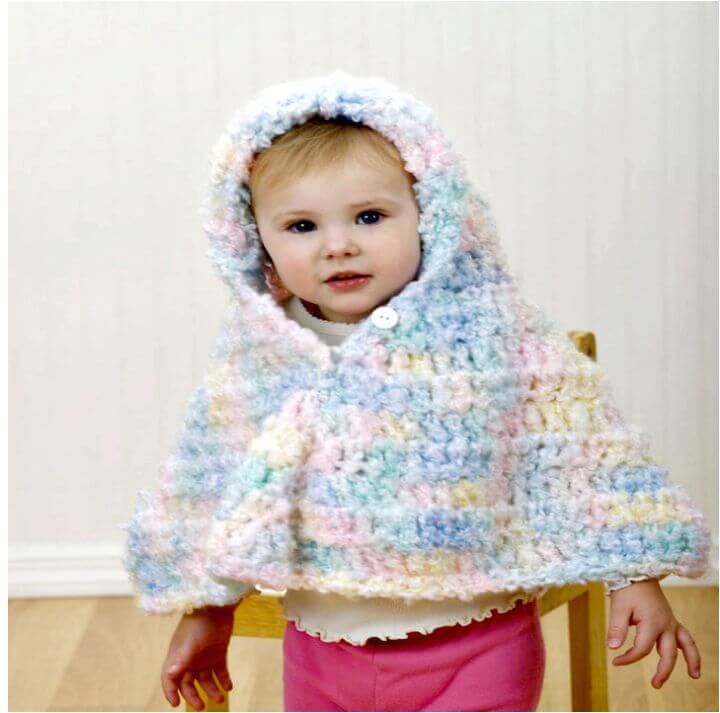 4 Free Crochet Baby Hooded Poncho Patterns DIY Crafts NCPEA Professor