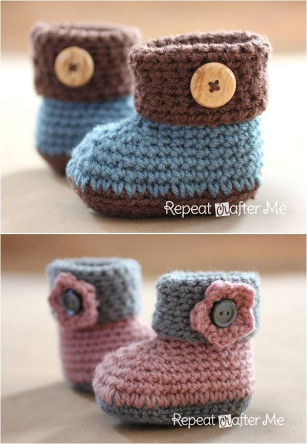 40 Adorable And FREE Crochet Baby Booties Patterns