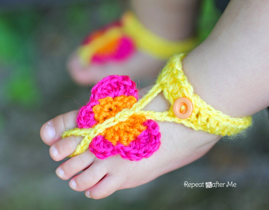 60 Adorable And FREE Crochet Baby Sandals Patterns