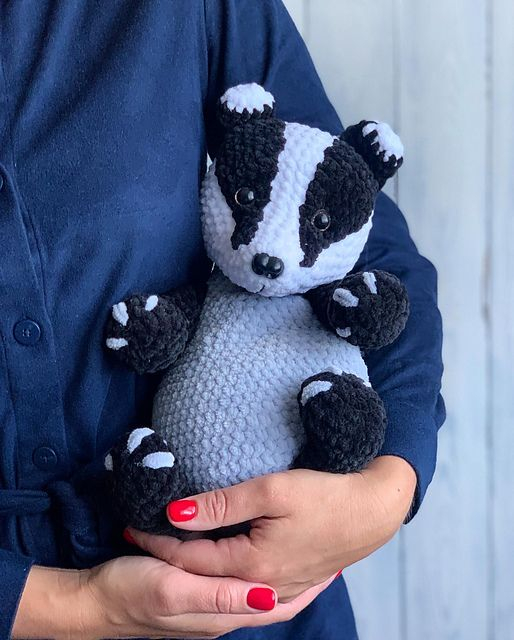 Baby Badger Toy Pattern By Olga Piliponis Stuffed Toys Patterns Baby 