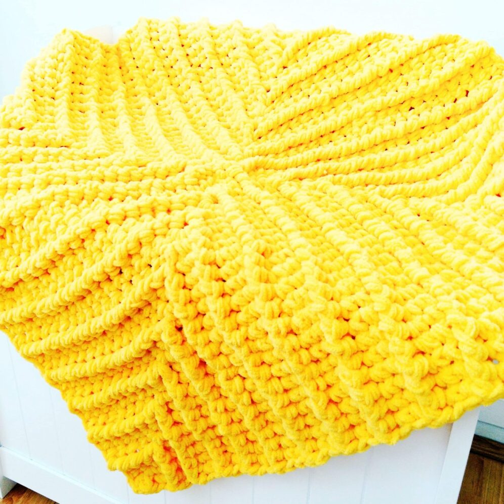 Baby Blanket With Chenille Yarn Crochet Cloudberry
