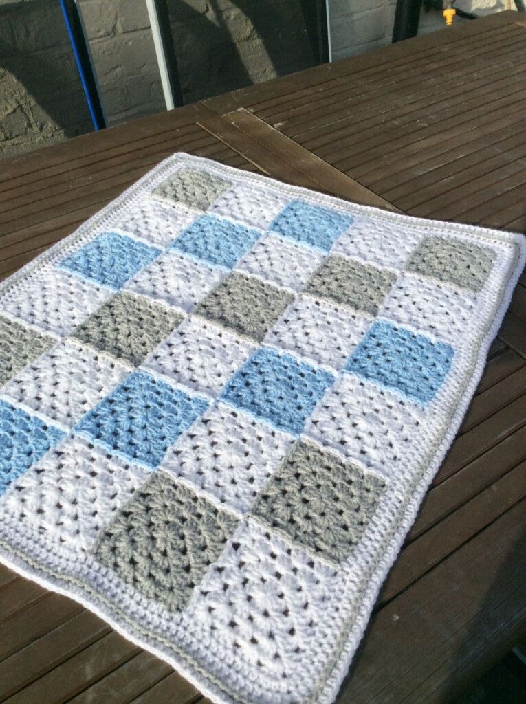 Baby Boy Crochet Blanket Free Pattern Double Diamond Free Crochet Baby 