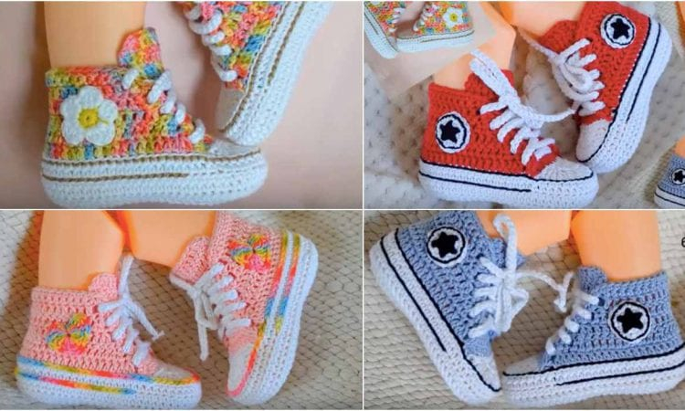 Baby Converse Booties Free Crochet Pattern And Tutorial Your Crochet