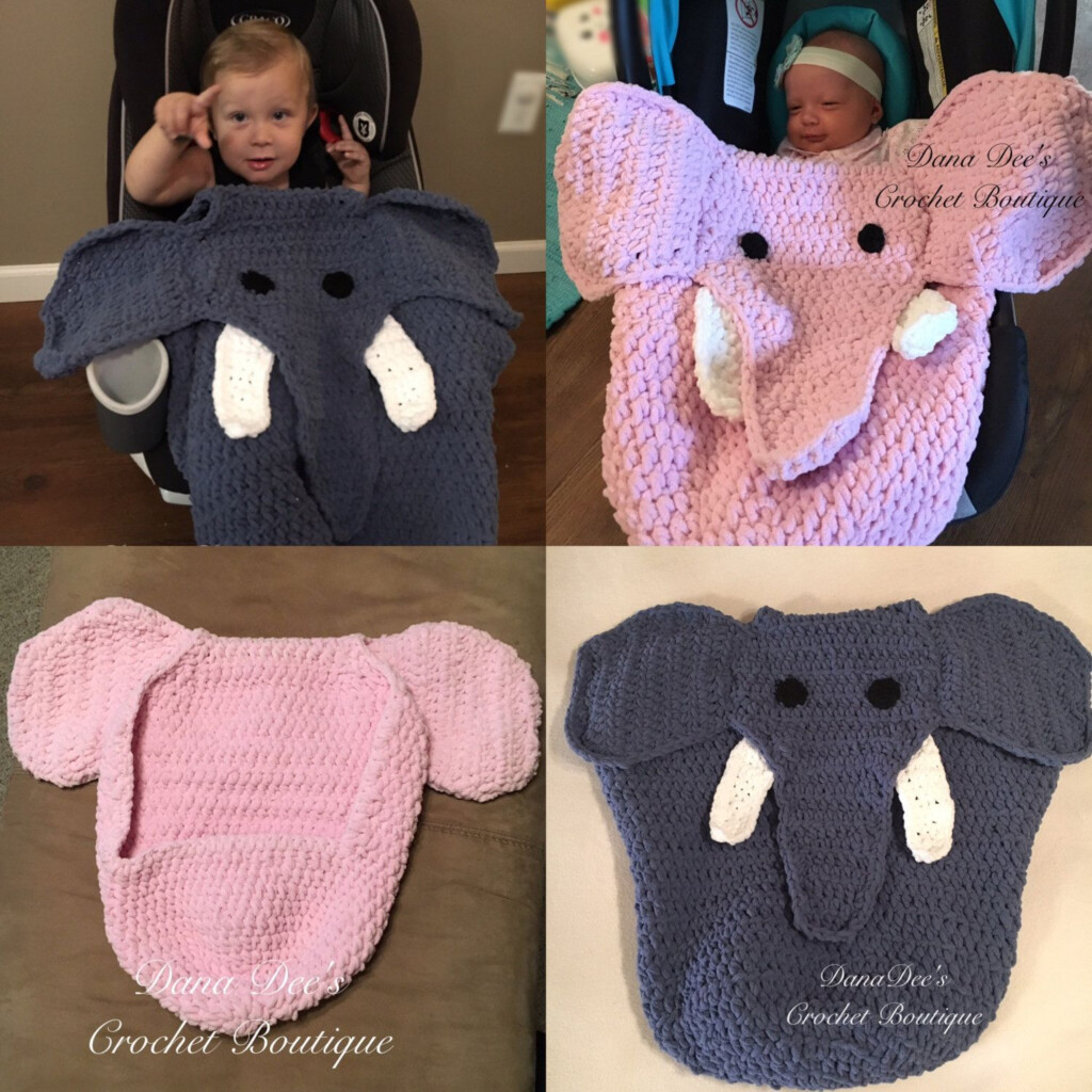 Baby Elephant Car Seat Blanket By DanaDeeCrochet On Etsy Baby Boy 