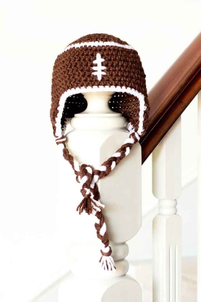 Baby Football Earflap Hat Crochet Pattern Hopeful Honey