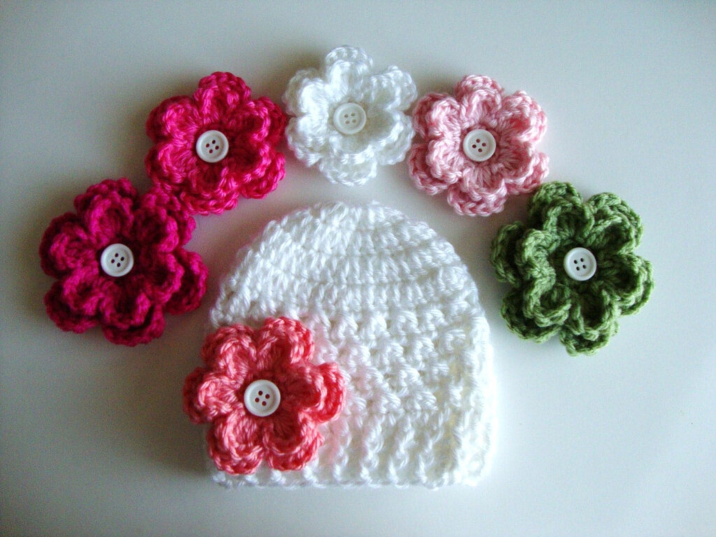Baby Girl Crochet Flower Hat Pattern Preemie Up To 12 Months