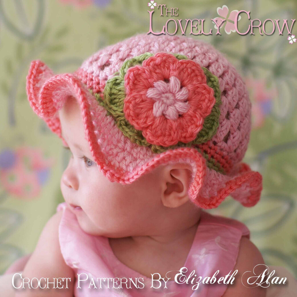 Baby Girl Sun Hat Crochet Pattern For Teaparty Hat Sizes