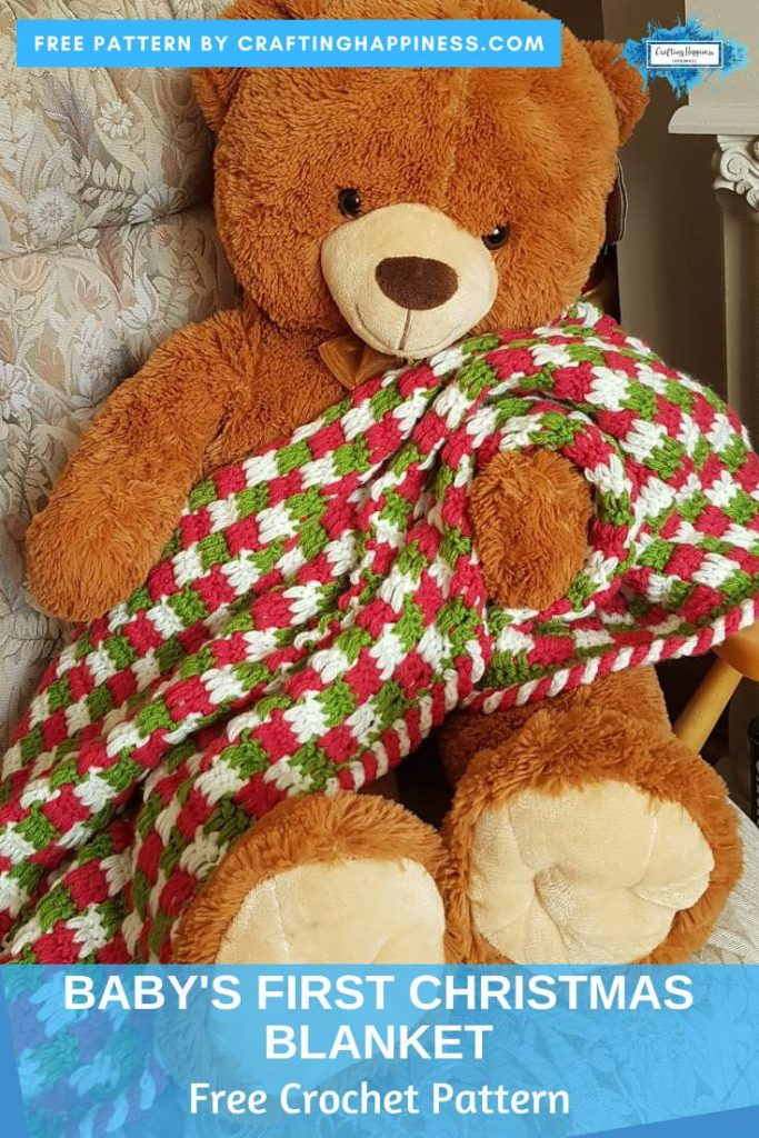 Baby s First Christmas Blanket Free Pattern Crafting Happiness