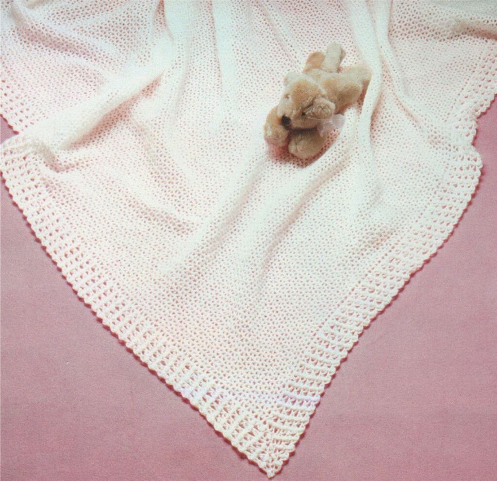 Baby Shawl PDF Crochet Knitting Pattern Crochet 2 Ply Knitted 3 