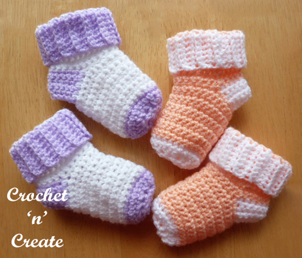 Baby Socks Free Baby Crochet Pattern Crochet n Create