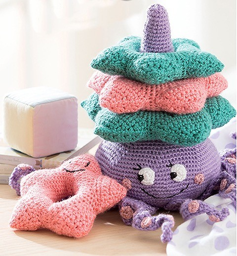 Baby Stacks 6 Easy Toys To Crochet Leisurearts Com Crochet Baby 