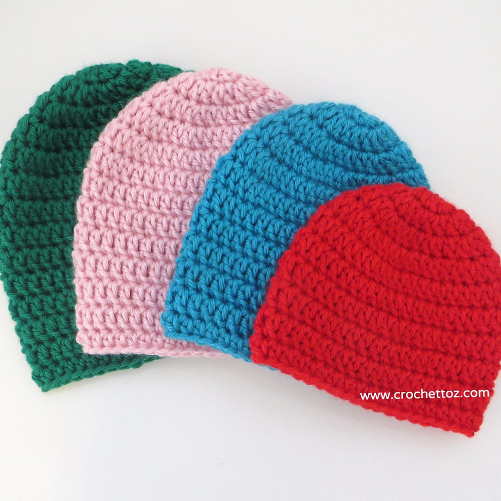 Basic Baby Beanie Free Crochet Pattern