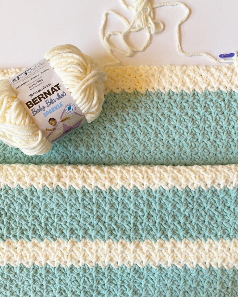 Bernat Baby Blanket Sparkle Yarn Patterns