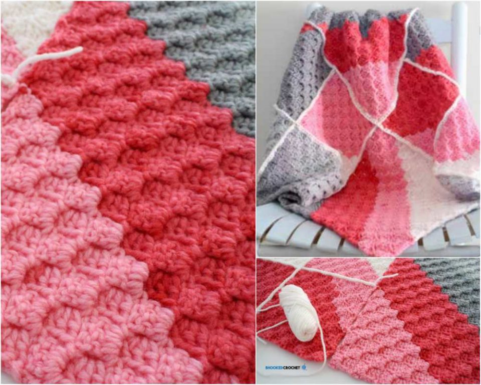 Bernat Pop Geomertic Baby Blanket Free Crochet Pattern And Video 
