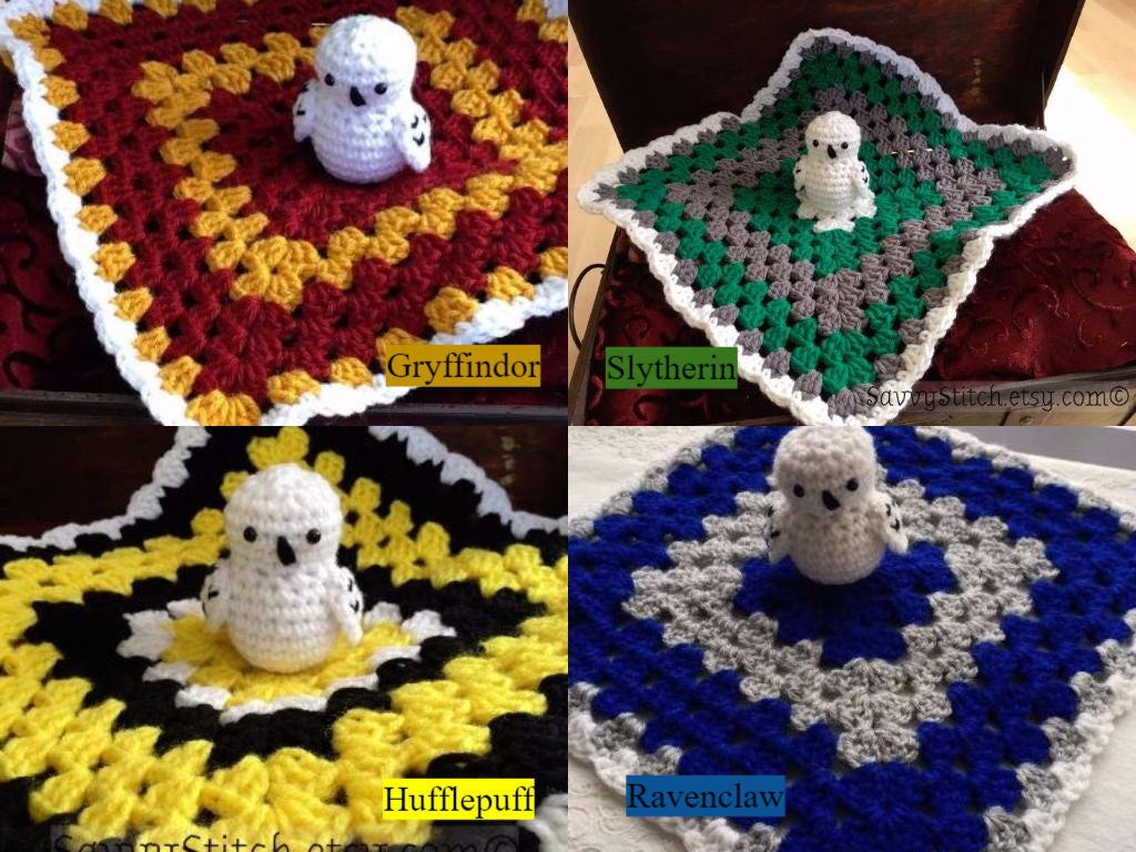 Blanket Lovey Baby Newborn Harry Potter Inspired Crochet