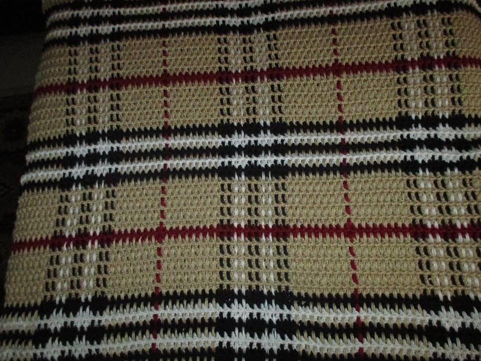 Burberry Baby Blanket By Faythe Saxton Crochet Tartan Plaid Crochet 