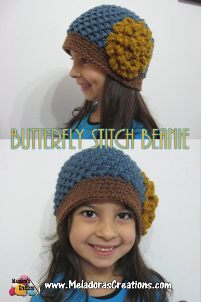 Butterfly Stitch Crochet Beanie Free Crochet Pattern And Video 