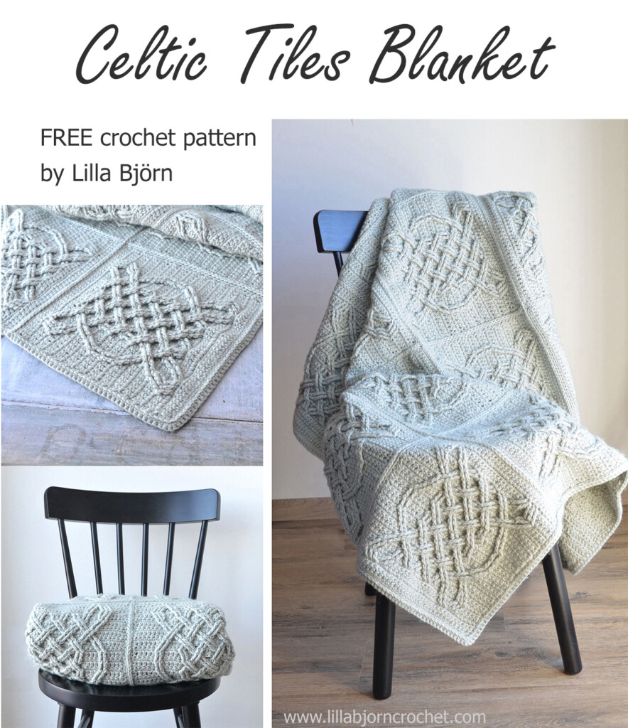 Celtic Tiles Blanket FREE Overlay Crochet Pattern LillaBj rn s 