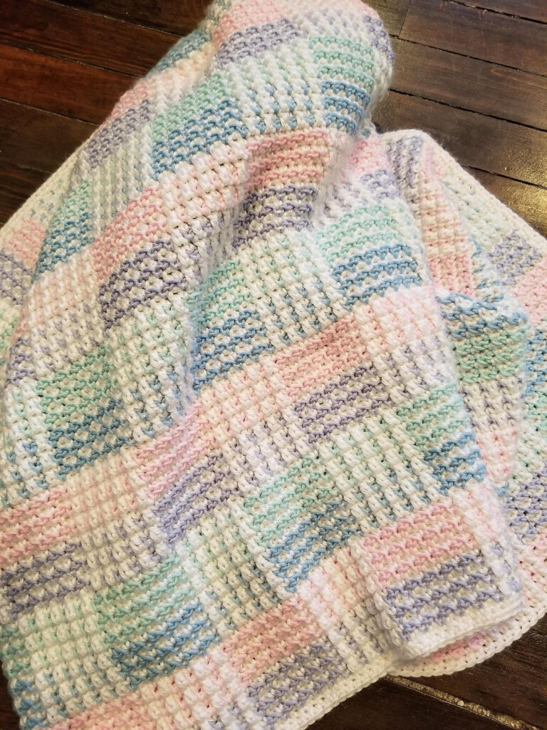 Checkered Crochet Blanket Pattern Free