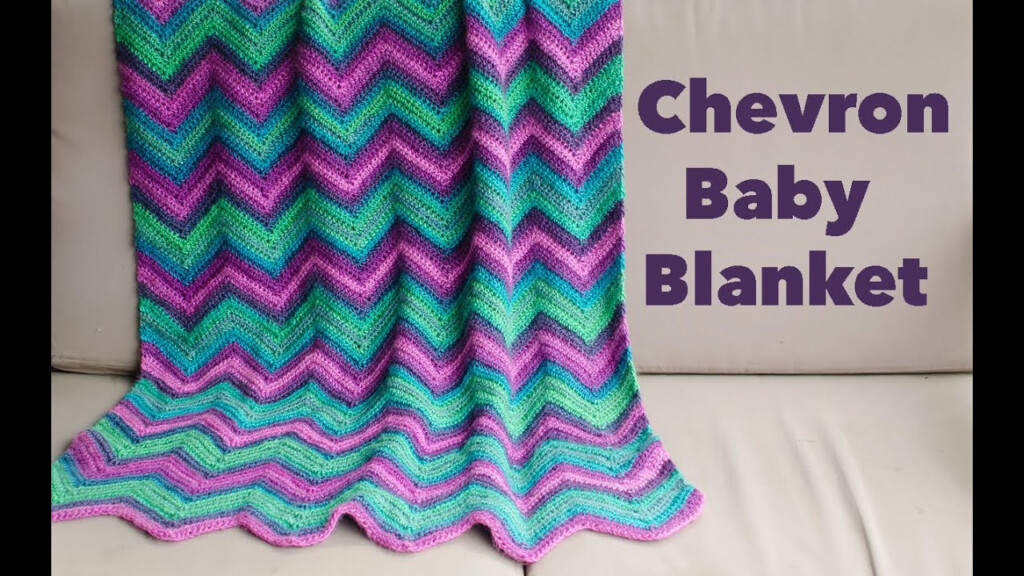 Chevron Baby Blanket Pattern Crochet Tutorial With Subtitles YouTube