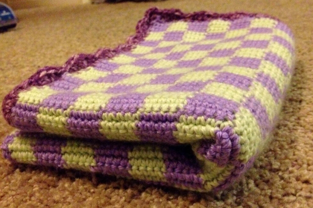 Craft Sauce Checker Baby Blanket Pattern