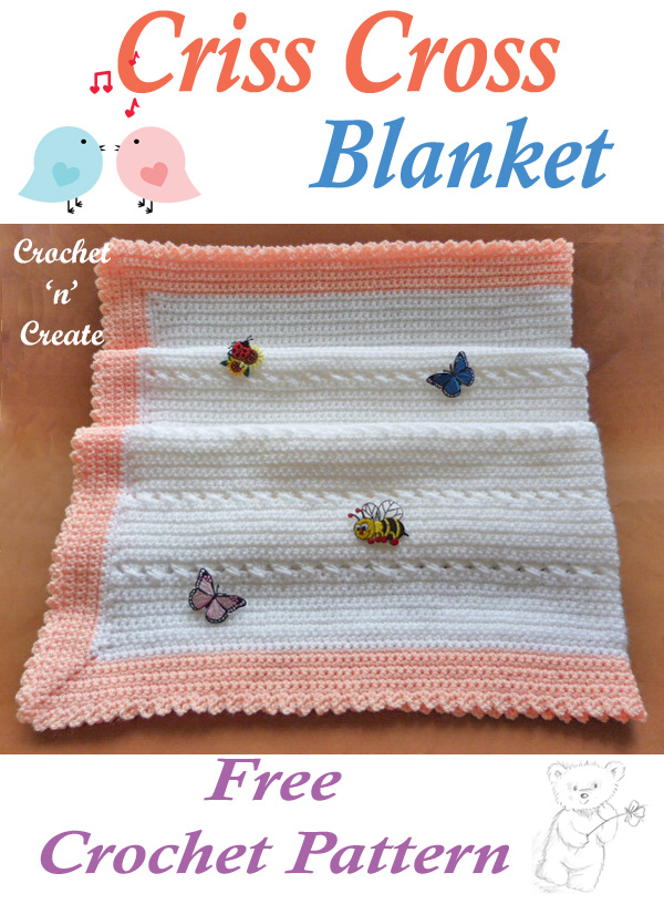 CrissCross Baby Blanket Free Crochet Pattern Crochet n Create