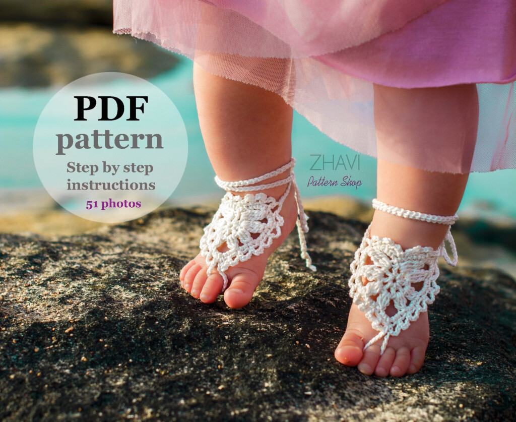 Crochet Baby Barefoot Sandals PDF Pattern Barefoot Toe Etsy Israel 
