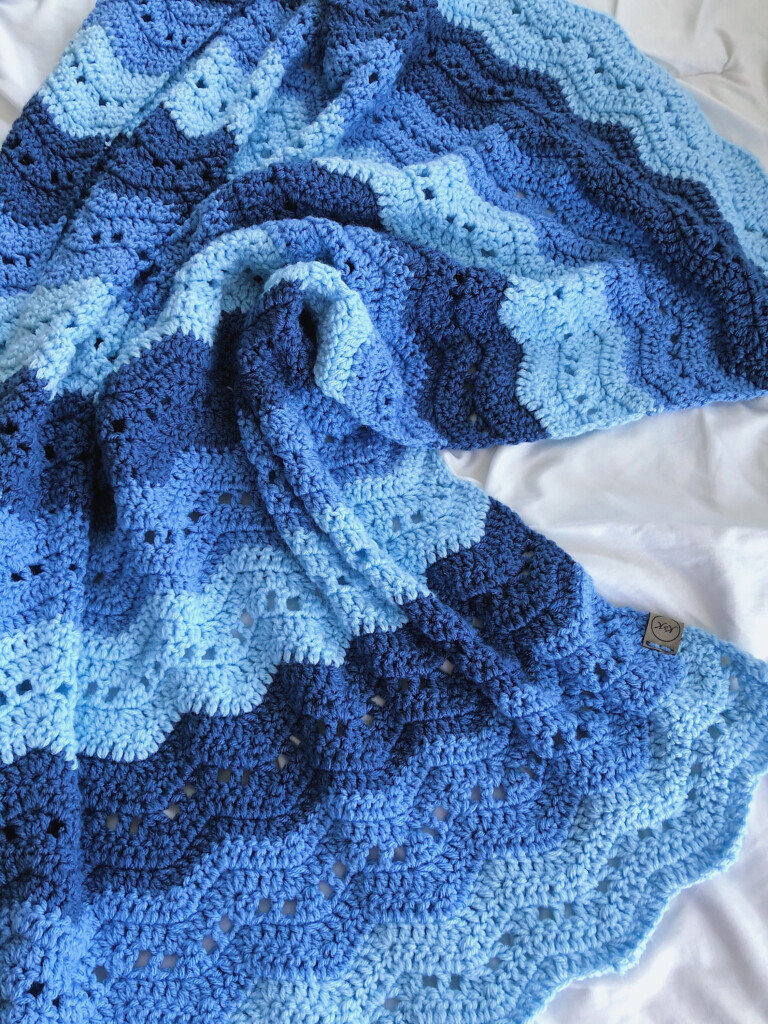 Crochet Baby Blanket Baby Blanket Crochet Blue Baby Etsy