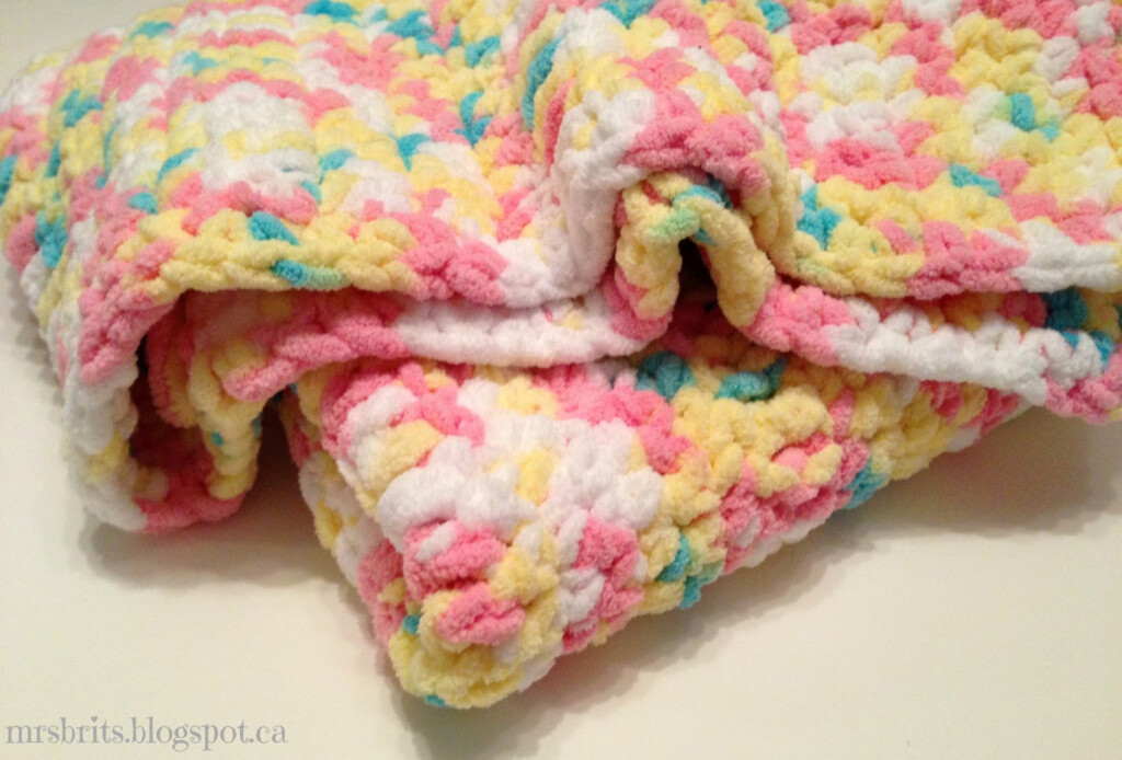 Crochet Baby Blanket With Bernat Chunky Yarn Atelier yuwa ciao jp