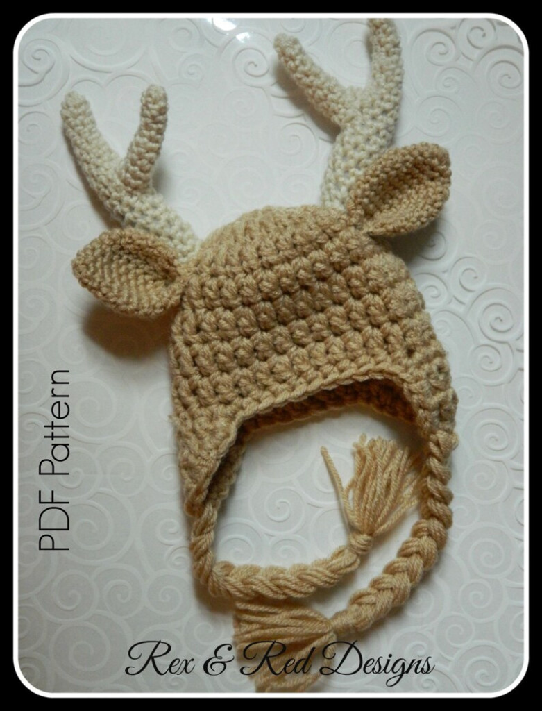 Crochet Baby Buck Antler Hat PDF PATTERN ONLY Etsy