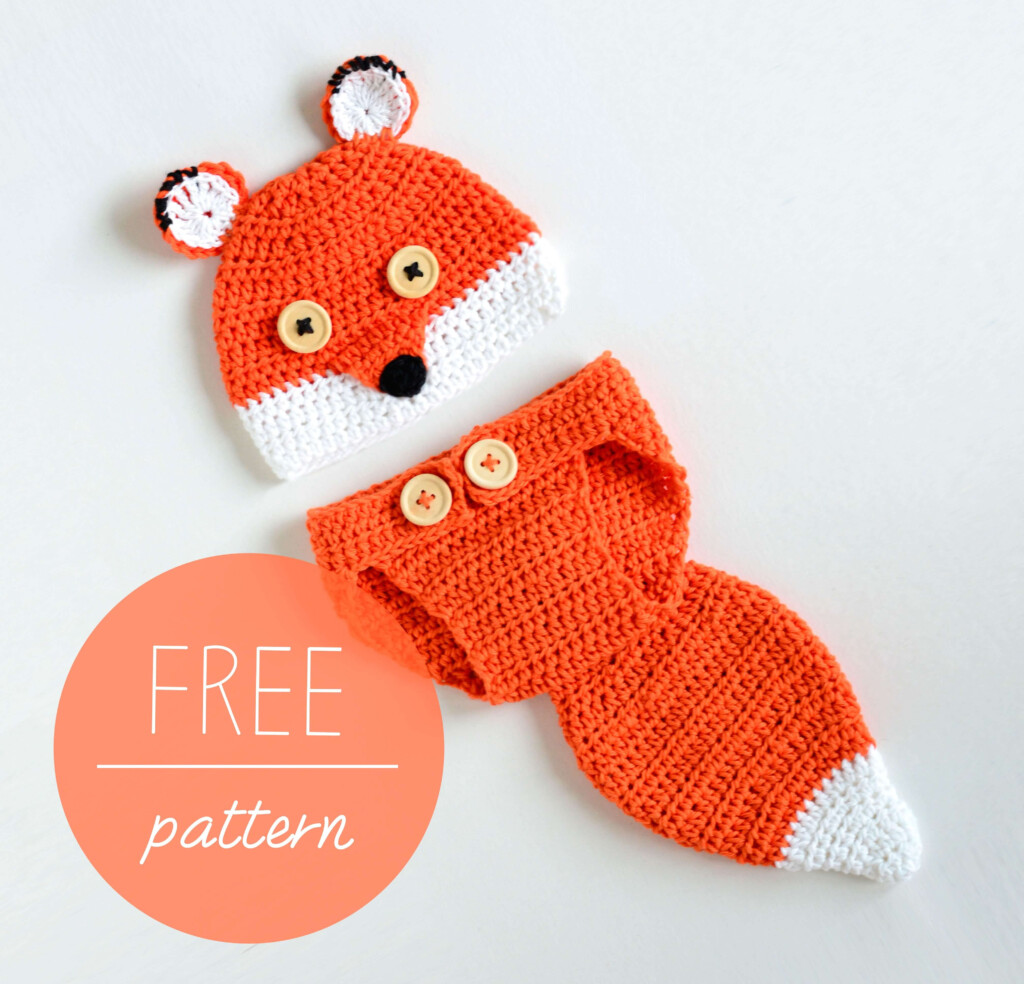 Crochet Baby Hat And Diaper Cover Cute Fox Croby Patterns