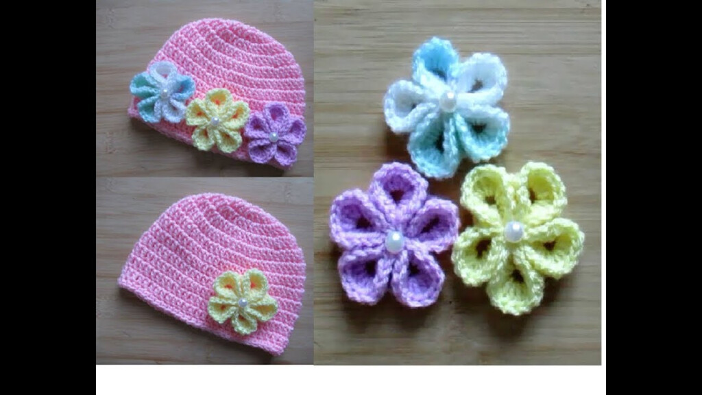 Crochet Baby Hat With Flower Pattern Amelia s Crochet