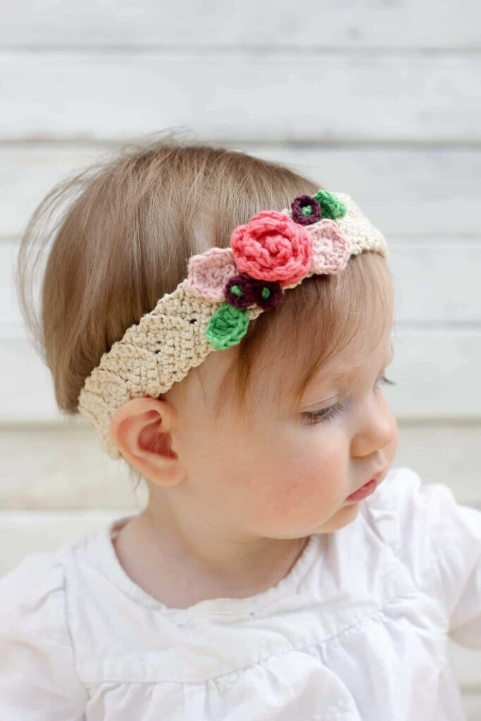 Crochet Baby Headband Pattern Free Flower baby Toddler Adult 