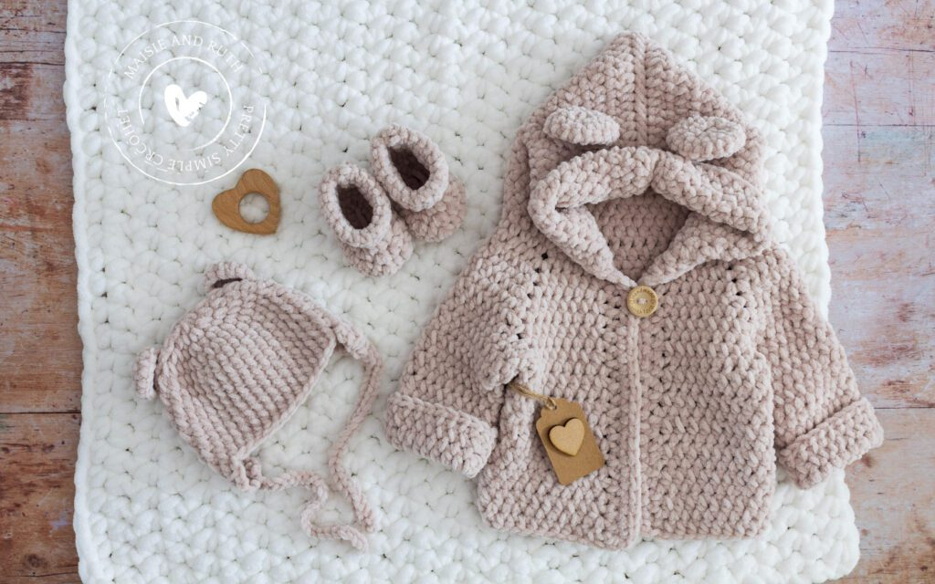 Crochet Baby Hoodie With Ears Free Pattern Maisie And Ruth