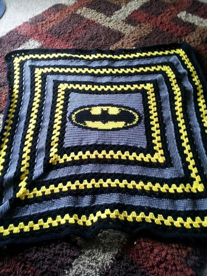 Crochet Batman Blanket Pattern Free Web Superhero Crochet Blankets 