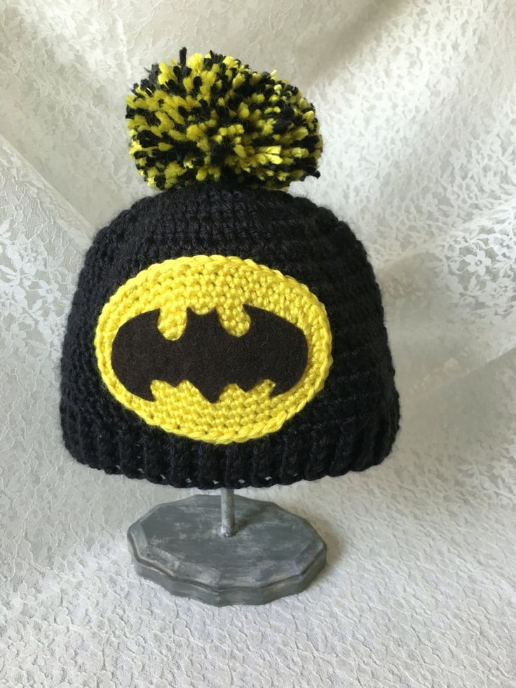 Crochet Batman Hat Pattern Beanie Baby Photo Prop By Knotgrannycrochet 