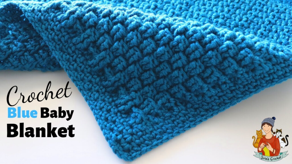 Crochet Blue Baby Blanket Beginner Friendly Tutorial YouTube