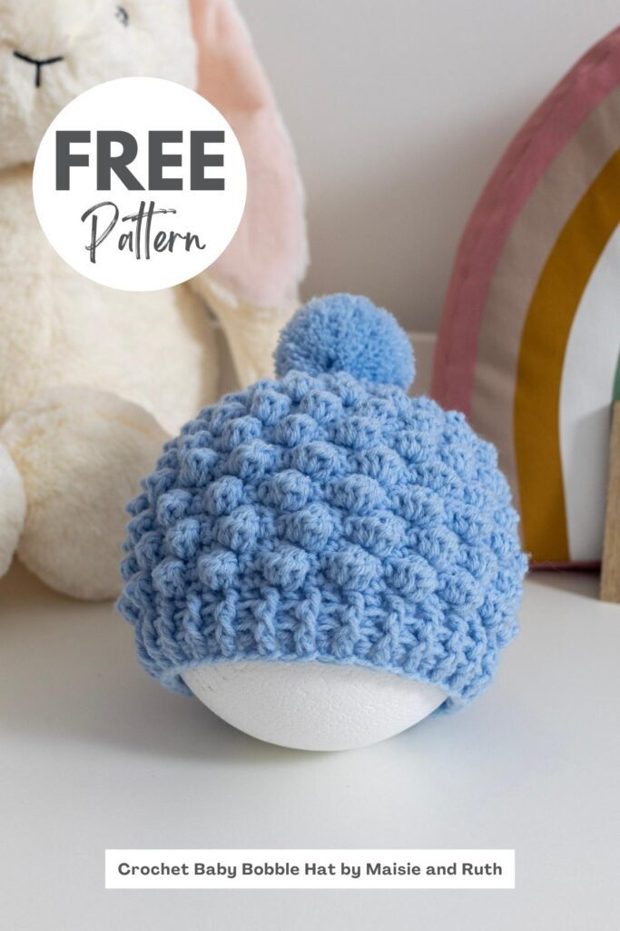 Crochet Bobble Baby Beanie Free Pattern Maisie And Ruth