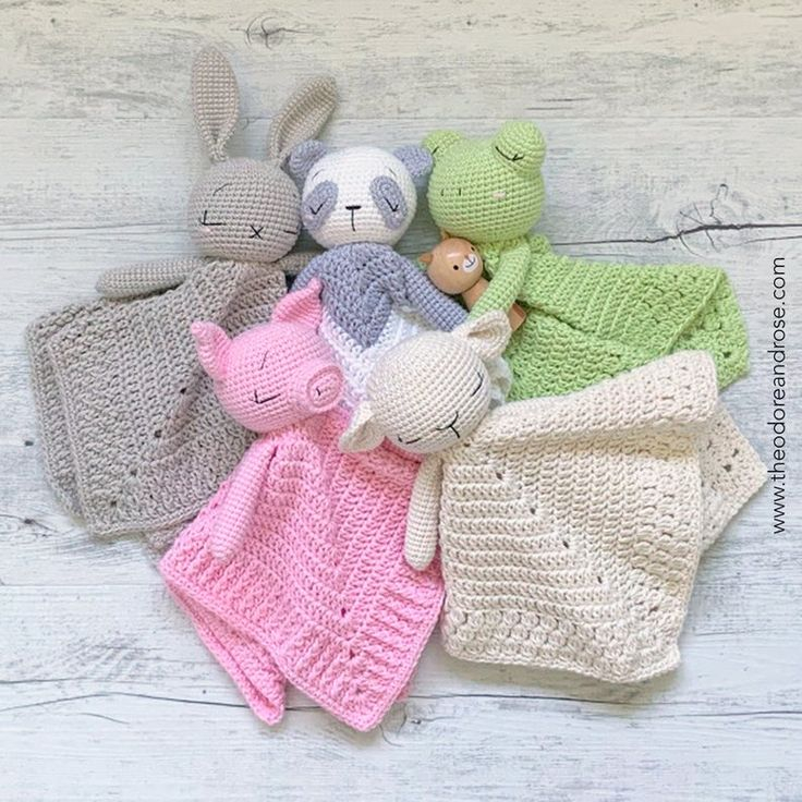 Crochet Bundle Sleepy Baby Lovey Security Blanket PDF PATTERN ONLY In 