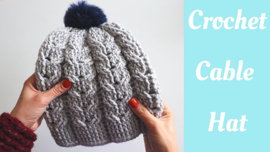 Crochet Cable Hat Beginner Friendly Tutorial YouTube