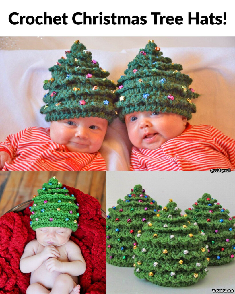 Crochet Christmas Tree Hat Free Pattern It Is An Easy To Follow 