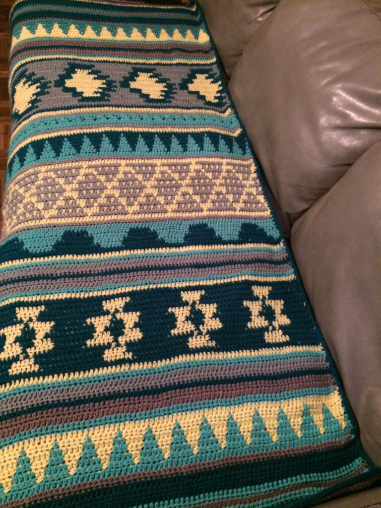 Crochet Pattern Aztec Blanket Afgan I Made For My Moma For Mother s Day 