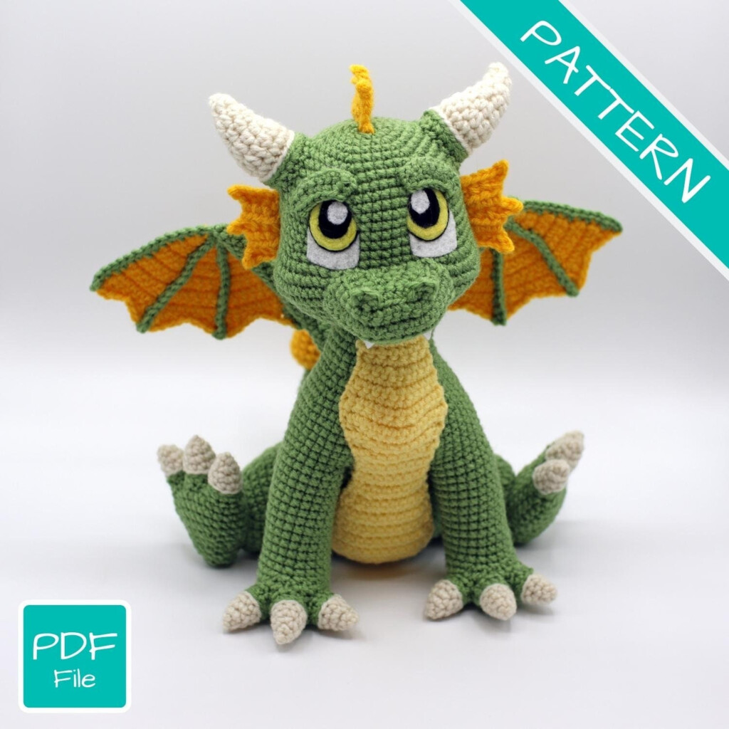 Crochet Pattern Baby Dragon Amigurumi PDF ENGLISH Etsy