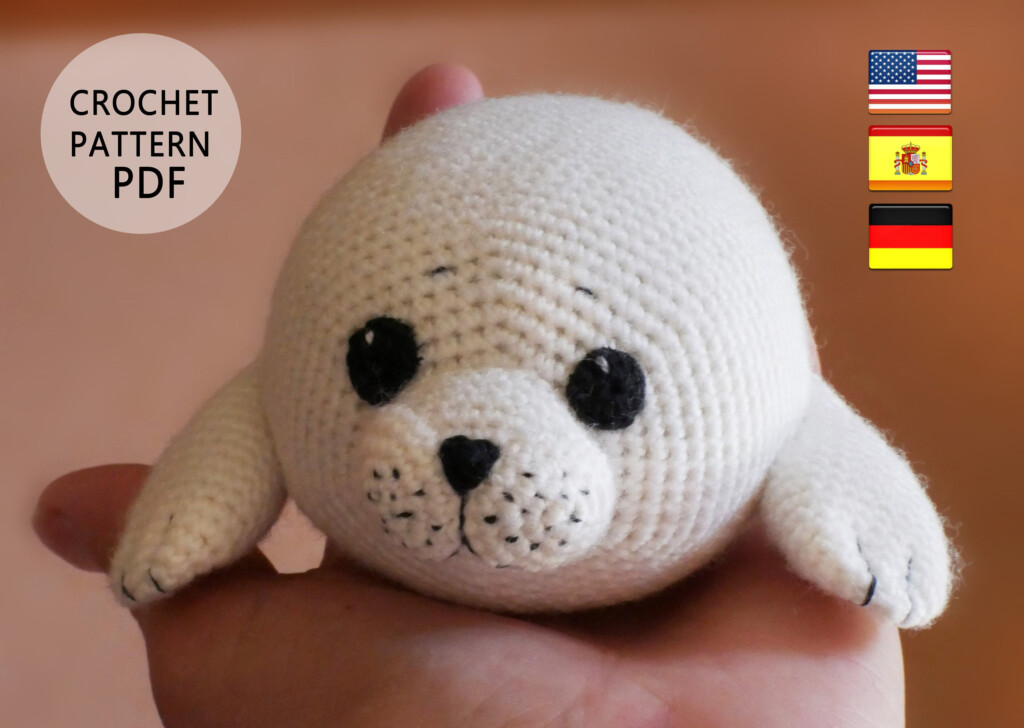 Crochet Pattern Baby Seal English Espa ol Deutsche Etsy