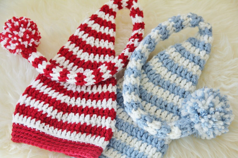 Crochet Pattern Stocking Cap PDF Long Tail Baby Hat Pattern Etsy